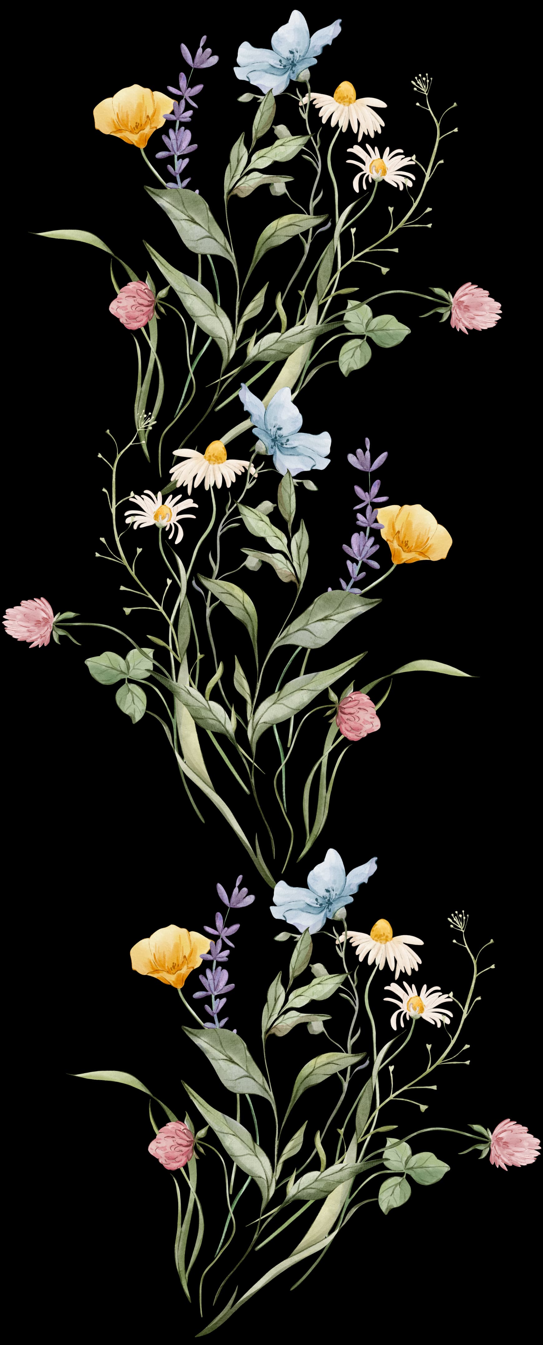 Flower Left Border